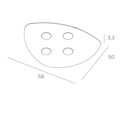 Plafoniere Moderne-Top Light Plafoniera per cucina moderna bianca shape toplight 4 luci