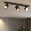 Plafoniere Moderne-Top Light Plafoniera per cucina moderna nera 3 luci orientabili toplight