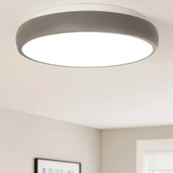 Plafoniere Moderne-Selezionato da Mazzolaluce Plafoniera per cucina moderna grigio led 32w 3000k dimmerabile