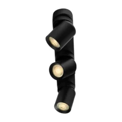 Plafoniere Moderne-Selezionato da Mazzolaluce Plafoniera per cucina nera con faretti orientabili moderna 3 luci