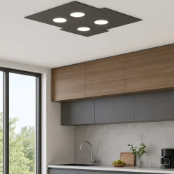 Plafoniere Moderne-Top Light Plafoniera per cucina plate antracite moderna
