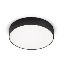 Plafoniere Moderne-Gea Luce Plafoniera per cucina 16w 4000k tonda moderna nera gea led