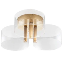 Plafoniere Moderne-Selezionato da Mazzolaluce Plafoniera per salotto moderna led 3000k ottone 44cm