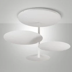 Plafoniere Moderne-Fabas Luce Plafoniera per salotto moderno bianca simplon
