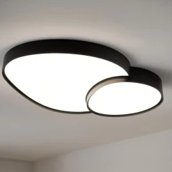 Plafoniere Moderne-Selezionato da Mazzolaluce Plafoniera per soffitto led da 2700k a 6500k design moderna nera