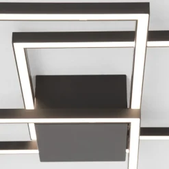 Plafoniere Moderne-Selezionato da Mazzolaluce Plafoniera per soggiorno led 42w 3000k dimmerabile nera moderna