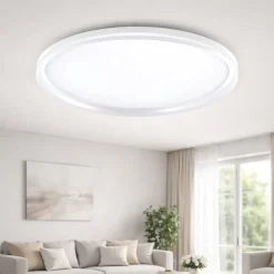 Plafoniere Moderne-Fabas Luce Plafoniera per soggiorno moderno isy bianca led 64w 2700k 3200k 4000k fabas