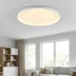 Plafoniere Moderne-Fabas Luce Plafoniera per soggiorno moderno isy bianca led 64w 2700k 3200k 4000k fabas