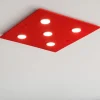 Plafoniere Moderne-Top Light Plafoniera per soggiorno moderno vetro rosso