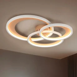 Plafoniere Moderne-Selezionato da Mazzolaluce Plafoniera per soggiorno moderno grigio caffe led dimmerabile