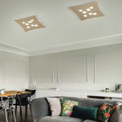 Plafoniere Moderne-Gea Luce Plafoniera per soggiorno tortora isotta