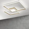 Plafoniere Moderne-Ondaluce Plafoniera pl dowel gr oro led 60w 3000k design minimal