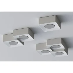 Plafoniere Moderne-Selezionato da Mazzolaluce Plafoniera quadrata da cucina moderna bianca gx53