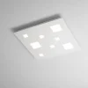 Plafoniere Moderne-IsyLuce Plafoniera quadrata da cucina moderna bianca checker board