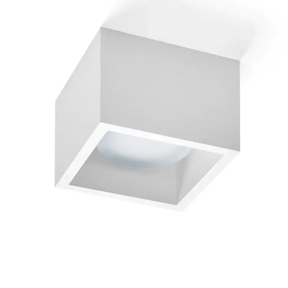Plafoniere Moderne-Sforzin Illuminazione Plafoniera quadrata da cucina sforzin mylasa in gesso