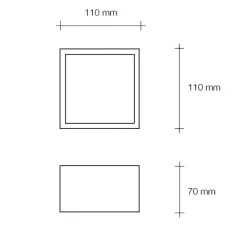 Plafoniere Moderne-Sforzin Illuminazione Plafoniera quadrata da cucina sforzin mylasa in gesso
