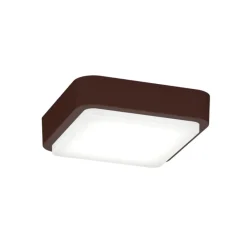Plafoniere Da Esterno-Top Light Plafoniera quadrata da esterno corten irvine
