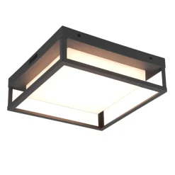 Plafoniere Da Esterno-Selezionato da Mazzolaluce Plafoniera quadrata da esterno antracite led 14w cct anti corrosione