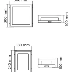 Plafoniere Da Esterno-Selezionato da Mazzolaluce Plafoniera quadrata da esterno antracite led 14w cct anti corrosione