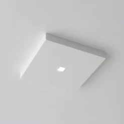 Plafoniere Moderne-Selezionato da Mazzolaluce Plafoniera quadrata di gesso cristaly 11w 3000k ceramica bianca