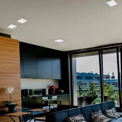 Plafoniere Moderne-Selezionato da Mazzolaluce Plafoniera quadrata di gesso cristaly 11w 3000k ceramica bianca