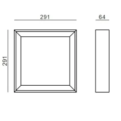 Plafoniere Moderne-Linea Light Plafoniera quadrata led 3000k nera tara