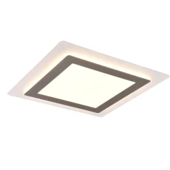Plafoniere Moderne-Selezionato da Mazzolaluce Plafoniera quadrata moderna nickel led 2700k a 6500k con telecomando