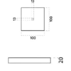 Plafoniere Moderne-Selezionato da Mazzolaluce Plafoniera quadrata per cucina cristaly led 4w 4000k cristaly led 4w 4000k