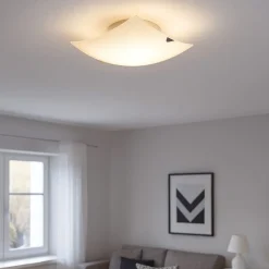 Plafoniere Moderne-Selezionato da Mazzolaluce Plafoniera quadrata per cucina in vetro bianco satinato