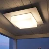 Plafoniere Da Esterno-Top Light Plafoniera quadrata per esterno balcone grigia miami