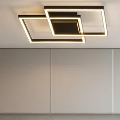 Plafoniere Moderne-Selezionato da Mazzolaluce Plafoniera quadrati led 25w 3000k nera design moderna