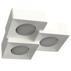 Plafoniere Moderne-Selezionato da Mazzolaluce Plafoniera quadrati per cucina in gesso ceramico bianca