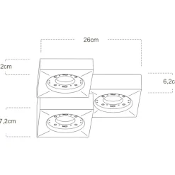 Plafoniere Moderne-Selezionato da Mazzolaluce Plafoniera quadrati per cucina in gesso ceramico bianca