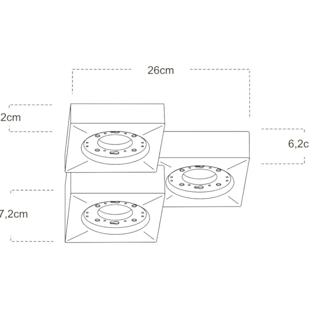 Plafoniere Moderne-Selezionato da Mazzolaluce Plafoniera quadrati per cucina in gesso ceramico bianca