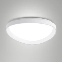 Plafoniere Moderne-Fabas Luce Plafoniera quirk bianca 60cm led 2700k 3200k 4000k moderna