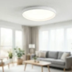 Plafoniere Moderne-Fabas Luce Plafoniera quirk bianca 60cm led 2700k 3200k 4000k moderna