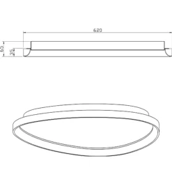 Plafoniere Moderne-Fabas Luce Plafoniera quirk bianca 60cm led 2700k 3200k 4000k moderna