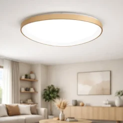 Plafoniere Moderne-Fabas Luce Plafoniera quirk ottone satinato led 56w 2700k 3200k 4000k