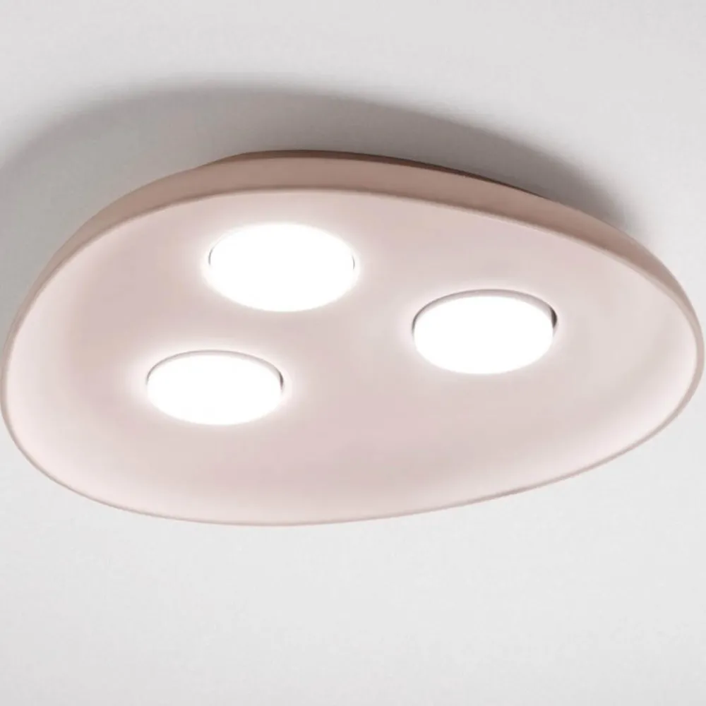 Plafoniere Moderne-Vivida International Plafoniera reloaux rosa ceramica ovale