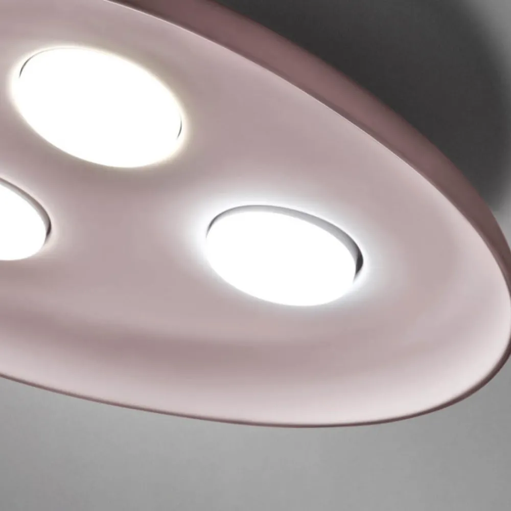 Plafoniere Moderne-Vivida International Plafoniera reloaux rosa ceramica ovale