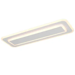Plafoniere Moderne-Selezionato da Mazzolaluce Plafoniera rettangolare bianca moderna led dimmerabile con telecomando