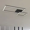 Plafoniere Moderne-Selezionato da Mazzolaluce Plafoniera rettangoli nera led 25w 4000k orientabile moderna