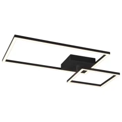Plafoniere Moderne-Selezionato da Mazzolaluce Plafoniera rettangoli nera led 25w 4000k orientabile moderna