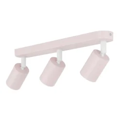 Plafoniere Moderne-Selezionato da Mazzolaluce Plafoniera rosa con 3 faretti orientabili per cameretta