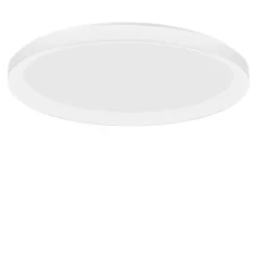Plafoniere Moderne-Selezionato da Mazzolaluce Plafoniera rotonda bianca 58cm led 50w 3000k dimmerabile