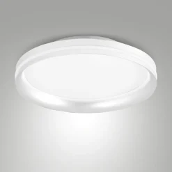 Plafoniere Moderne-Fabas Luce Plafoniera rotonda bianca isy led 2700k 3200k 4000k per cucina