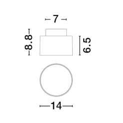 Plafoniere Moderne-Selezionato da Mazzolaluce Plafoniera rotonda bianca led 24w 3000k