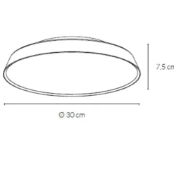 Plafoniere Moderne-Vivida International Plafoniera rotonda bianca led 20w 3000k 4000k dimmerabile vivida pinco
