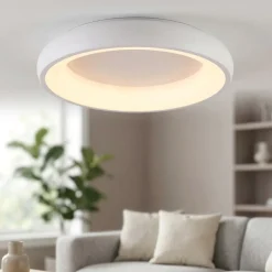 Plafoniere Moderne-Selezionato da Mazzolaluce Plafoniera rotonda bianca moderna 46cm led 29w 2300k 3000k 4000k