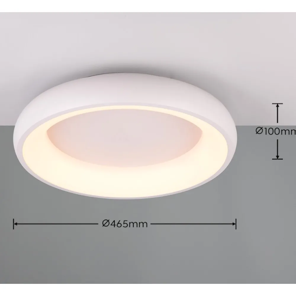Plafoniere Moderne-Selezionato da Mazzolaluce Plafoniera rotonda bianca moderna 46cm led 29w 2300k 3000k 4000k